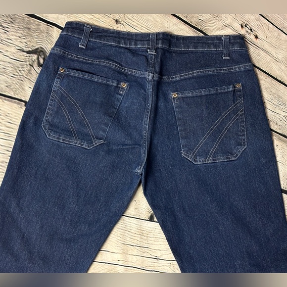 Dark Blue Straight Leg Women's Jeans - Picture 6 of 6